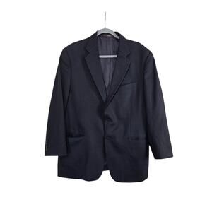 Joseph Abboud Men's Navy Blue 100% Wool 2-Button Jacket Blazer, Size 42R